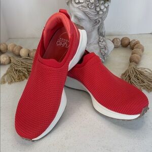 Ryka Washable Stretch Knit Slip-Ons -Cayenne Red-Sz 11W NWOB